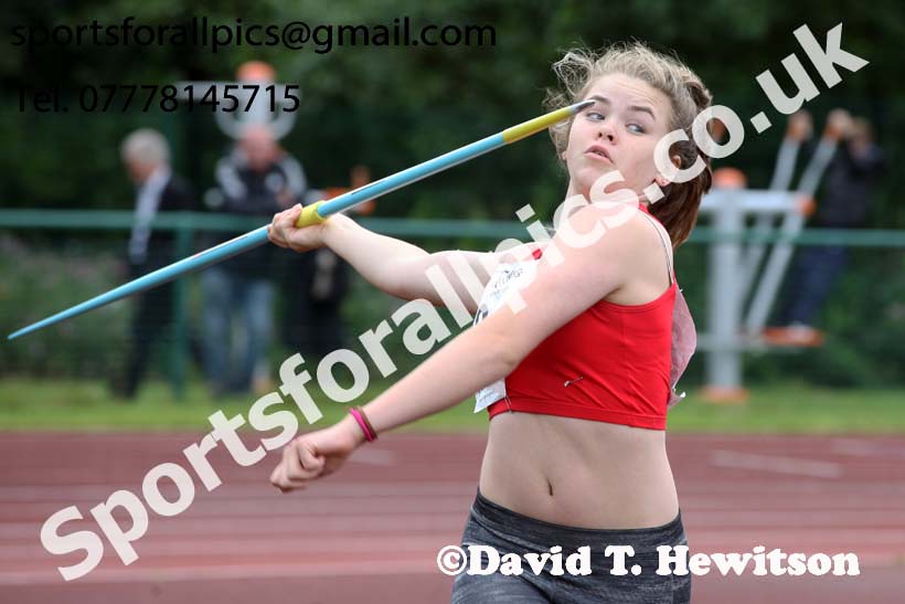 Girls under-15s javelin, Northern Under-17s/U-15s and U13s Champs, Leigh Sports Village, Leigh. Photo: David T. Hewitson/Sports for All Pics